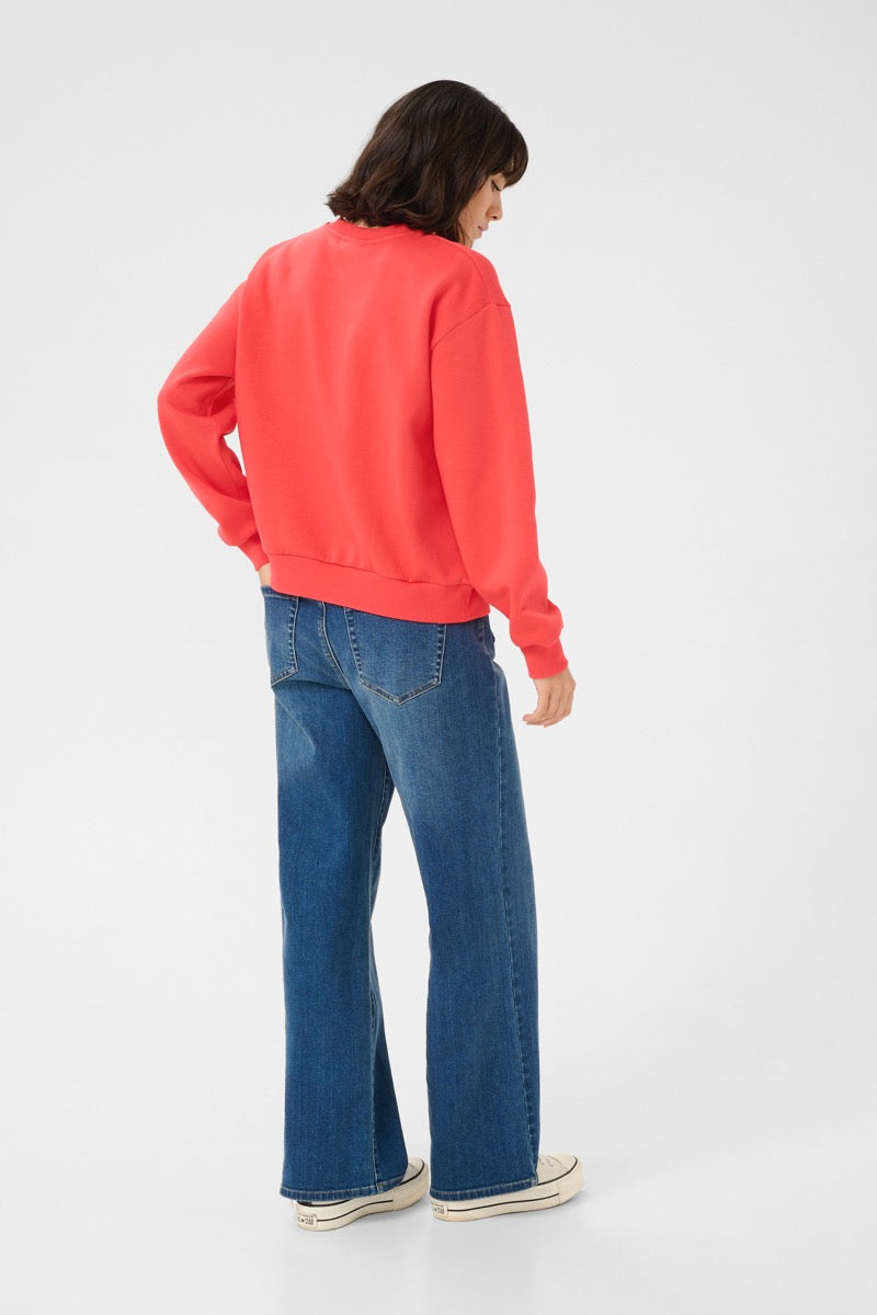 KAFFE Hazel Sweatshirt Hibiscus Rød