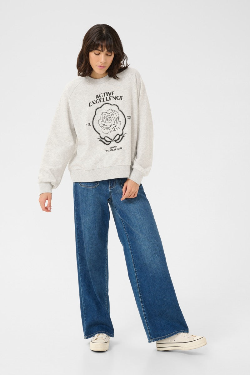 KAFFE Andrea Sweatshirt Light Grå Melange