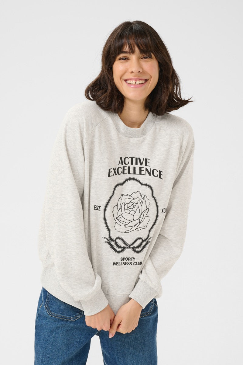 KAFFE Andrea Sweatshirt Light Grå Melange