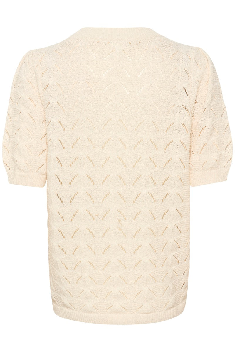 Cream Hami Strik Bluse Eggnog Hvid