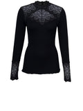 Rosemunde T Shirt Silke Sort m Guld
