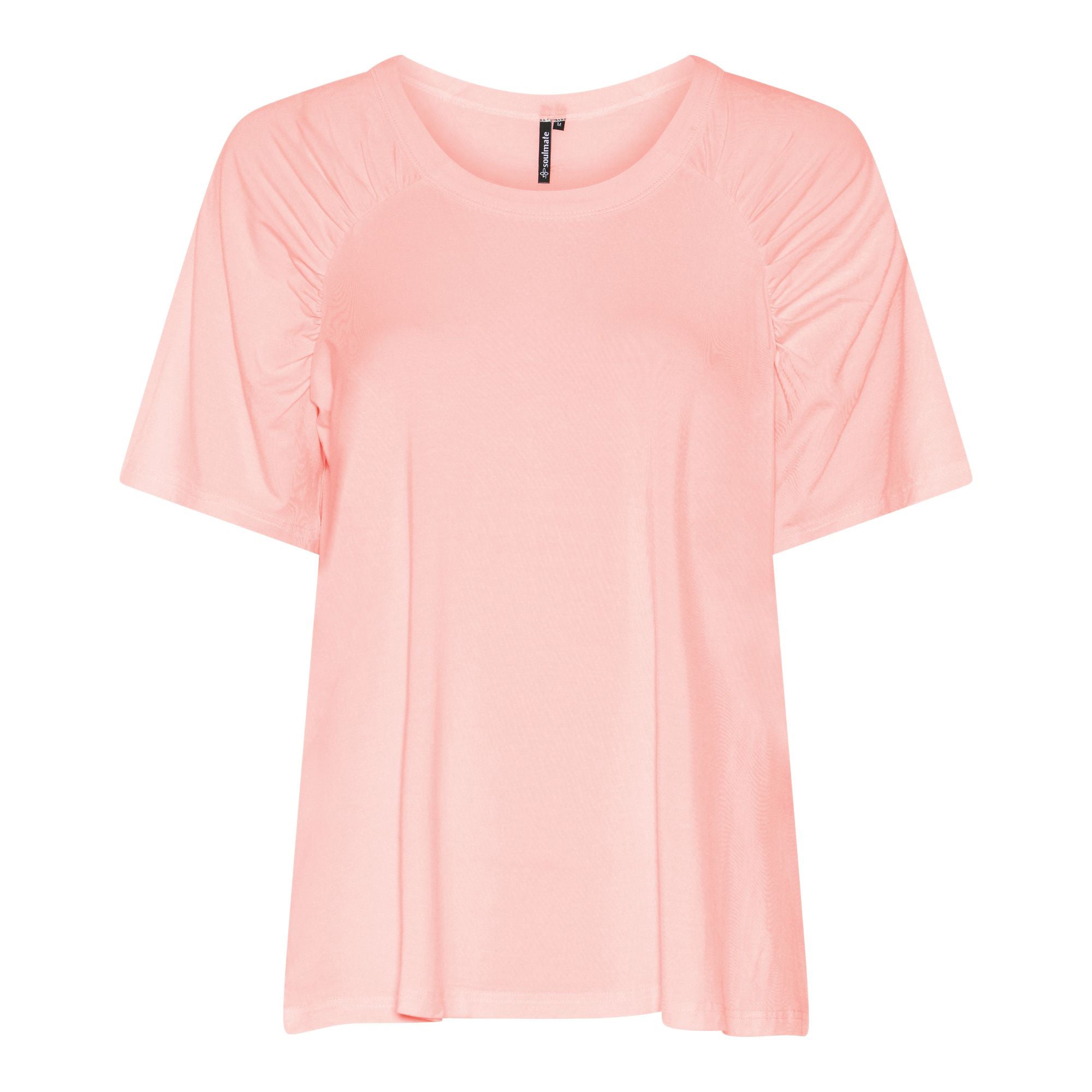 Soulmate Lonnis 4 Strik T-shirt Rosa
