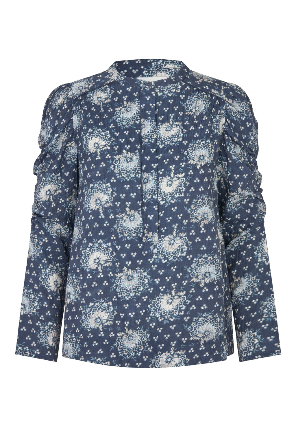 Blå bluse med et smukt print fra Dea Kudibal