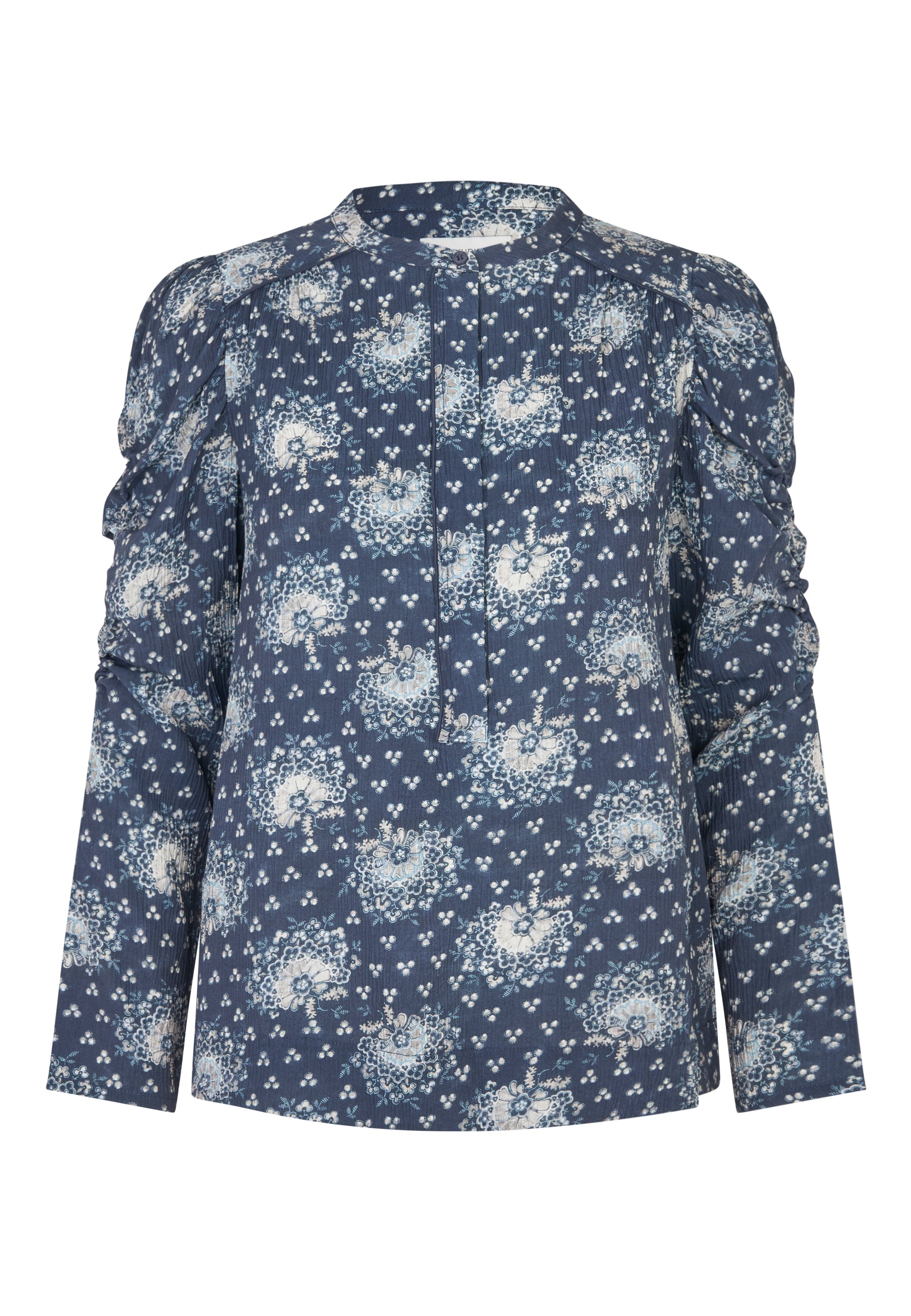 Blå bluse med et smukt print fra Dea Kudibal