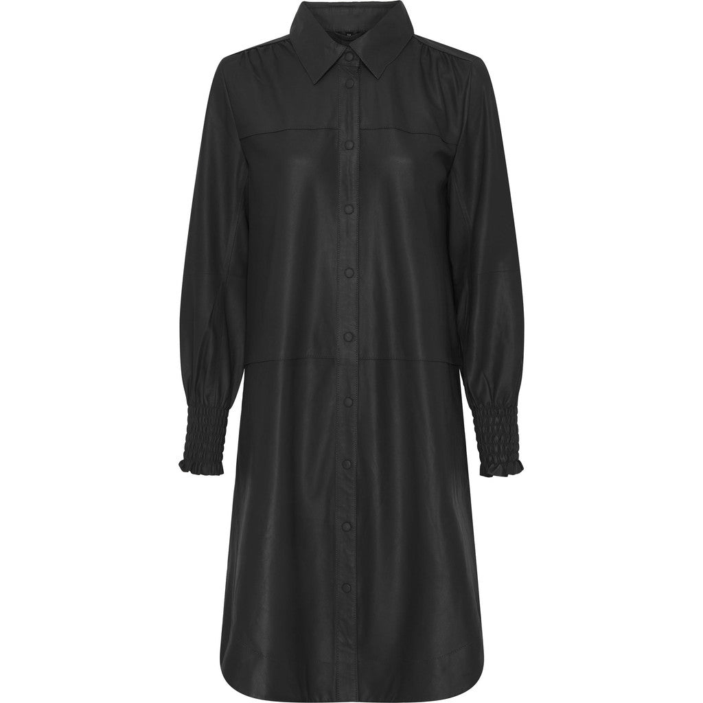 NOTYZ Skjorte Kjole Oversize m Smock Sort Gunmetal acc