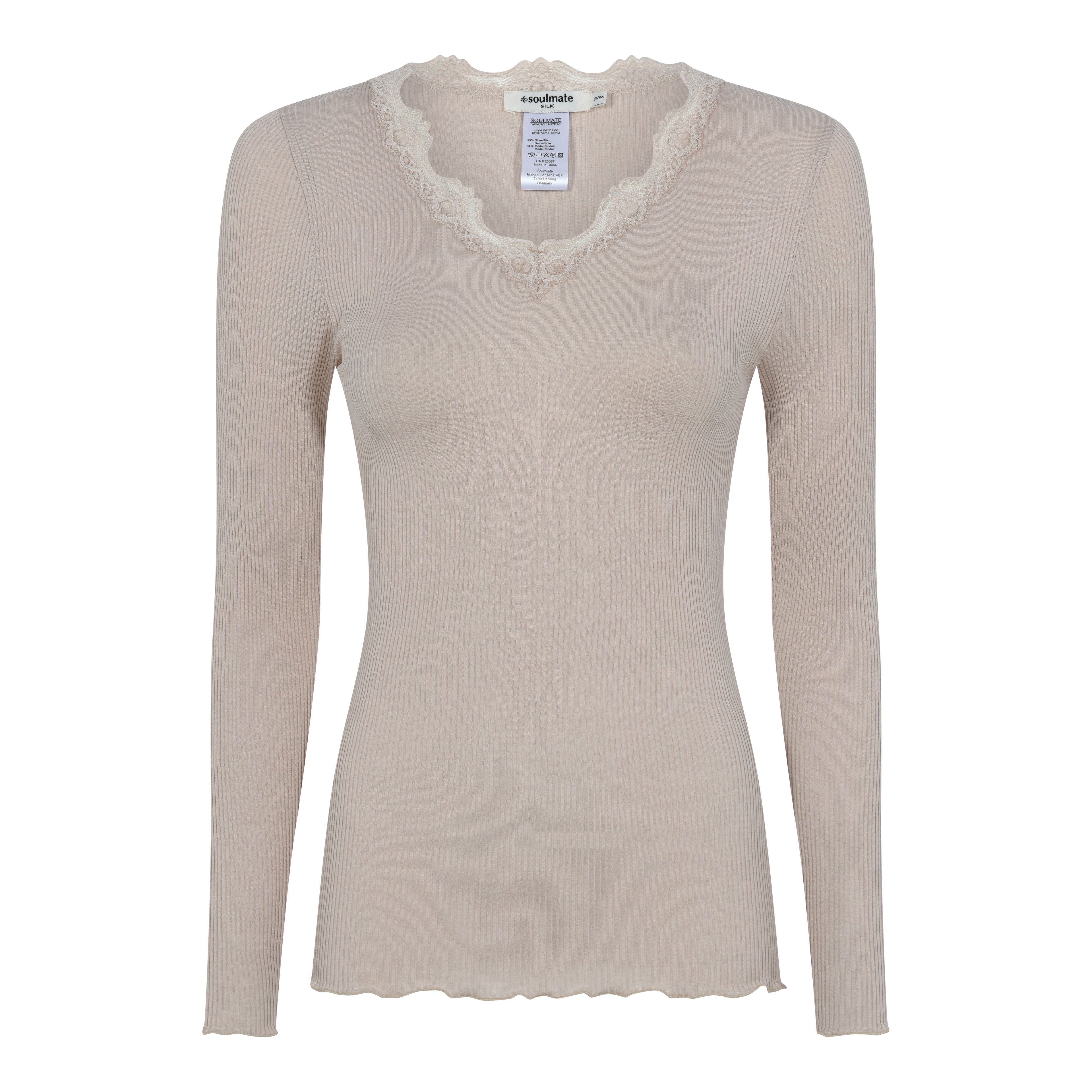 Soulmate Silky 2 T-shirt Jersey Dusty Beige