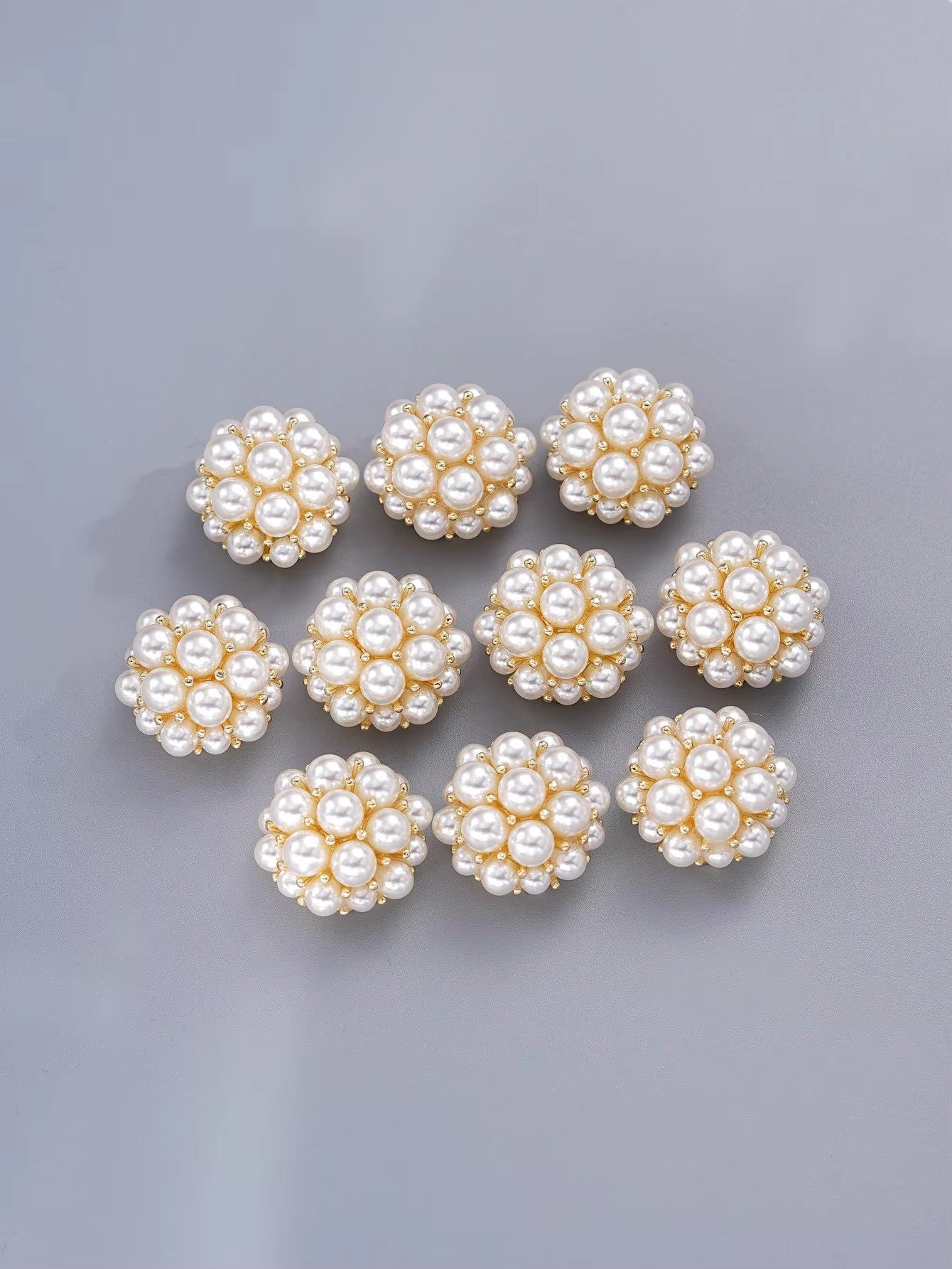 Löwenstein Button Covers Perler Guld