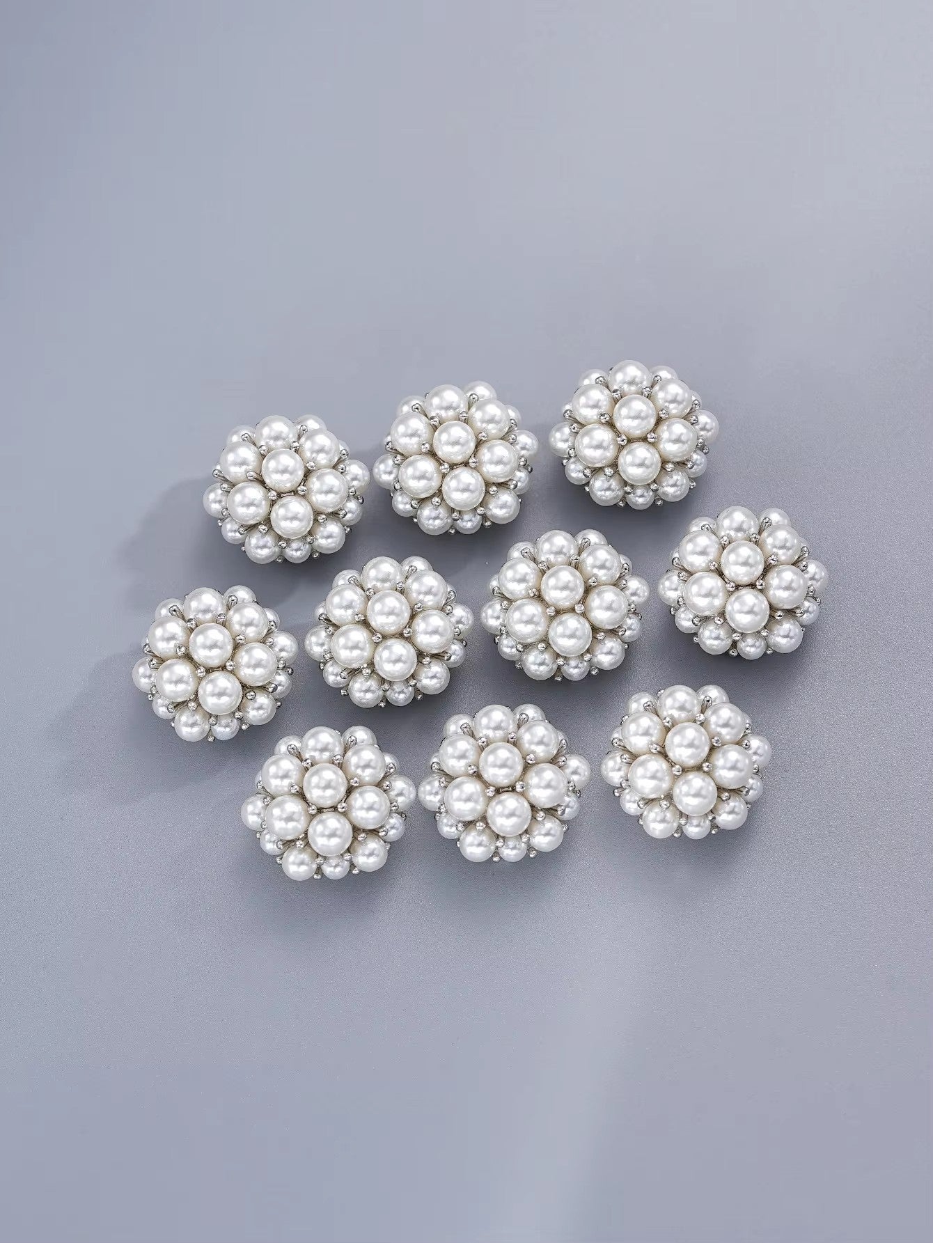 Löwenstein Button Covers Perler Sølv