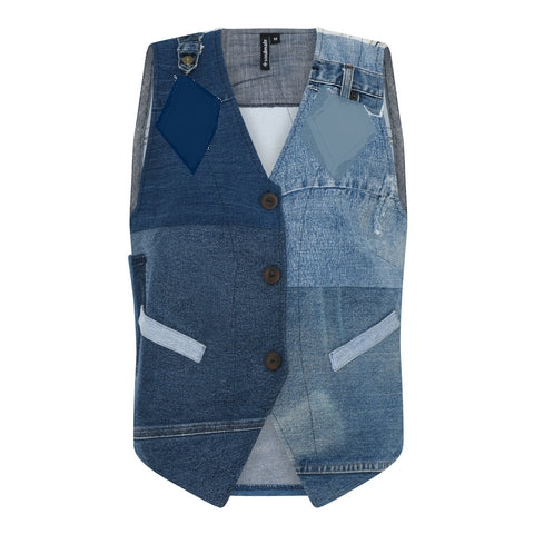 Soulmate Brillia 1 Vest Denim Blå