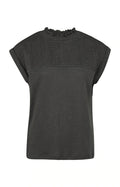 YAYA Smocked Top Beluga Sort