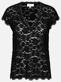 Rosemunde Copenhagen T-shirt w. Full Lace Sort