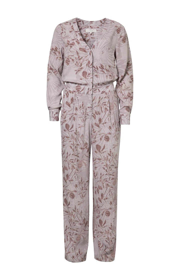 YAYA Jumpsuit Wide leg Raindrops Lilla