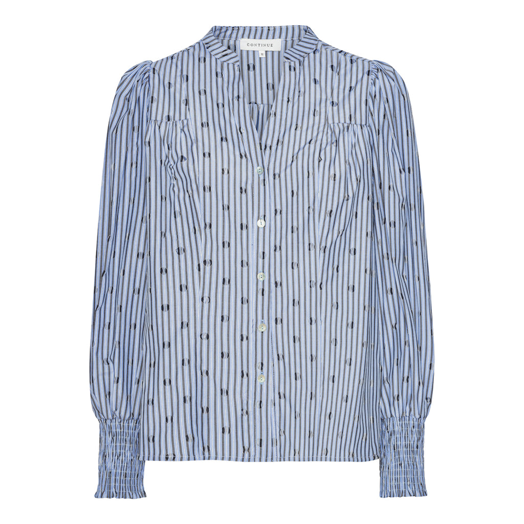 Continue CPH Dolly Bluse Big Dot Blå