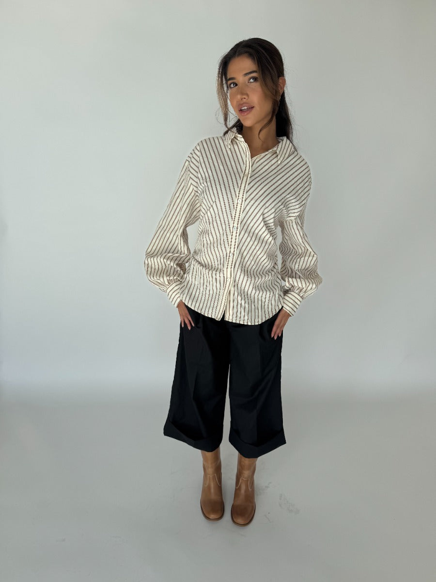 Continue CPH Coco Skjorte Stribet Off White