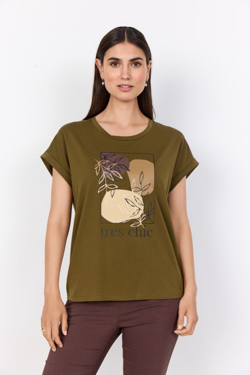 SoyaConcept Rina 8 T-shirt Oliven Grøn