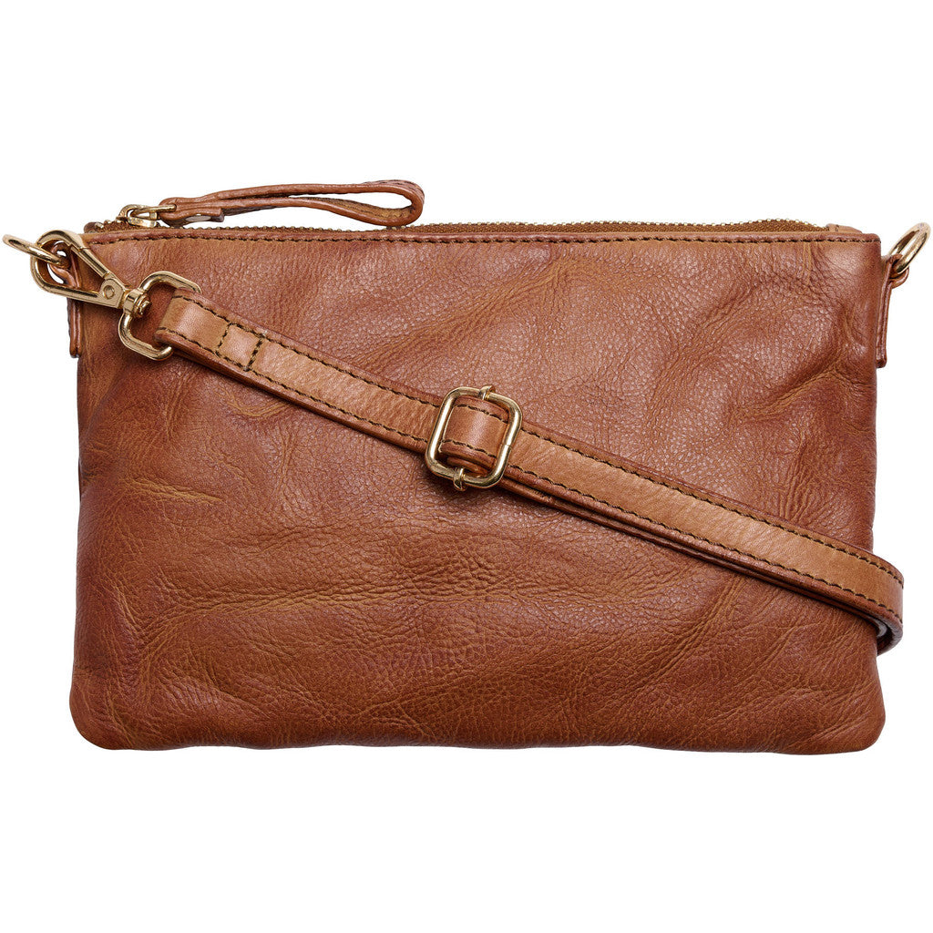 BTF CPH Cow Washed Clutch Taske Cognac w Light Guld