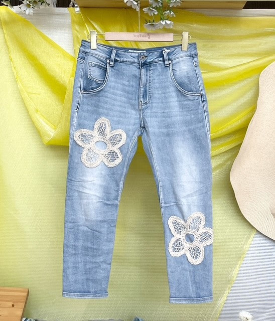 Sexy Woman Donna Jeans Denim Blå
