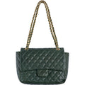 Orchid Quilted Cross-body Taske Deep Army Light Gold
