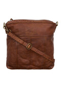 Orchid Crossbody Taske Dark Cognac w Brass