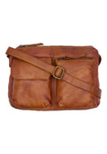 ORCHID Cross Body Taske Tan w Antique Brass Brun