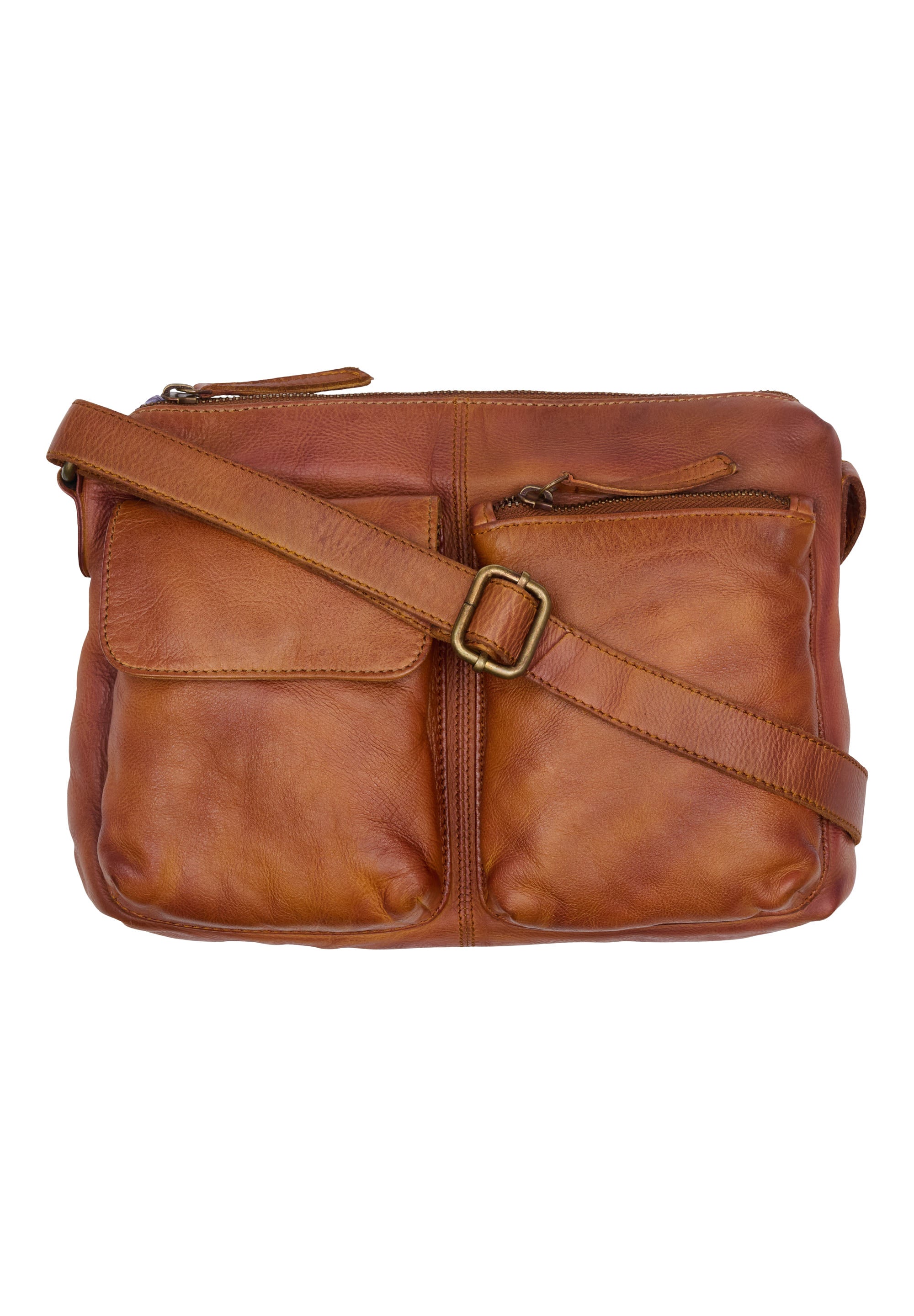 ORCHID Cross Body Taske Tan w Antique Brass Brun