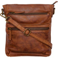 ORCHID Cross Body Taske Lynlås Dark Cognac w Brass
