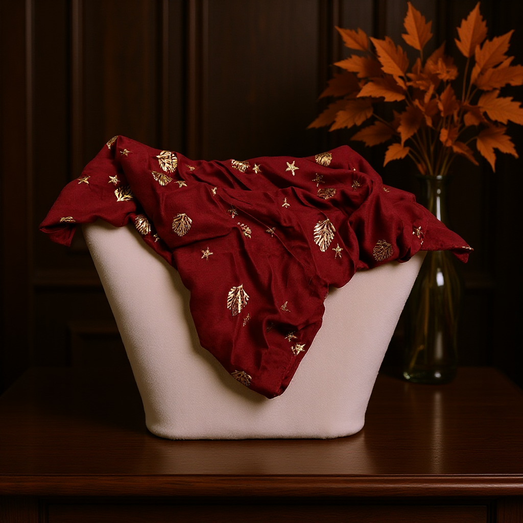 Ofelia Star Tørklæde Bordeaux