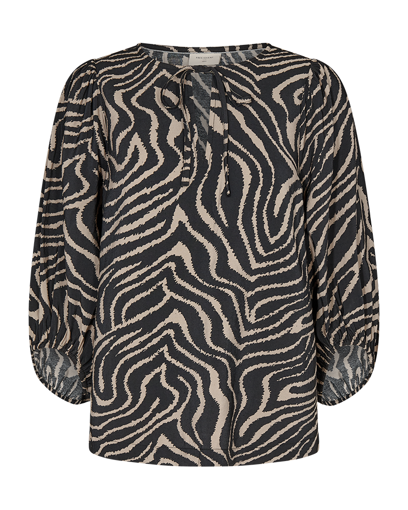 Freequent Tidi Bluse Silver Mink Sort