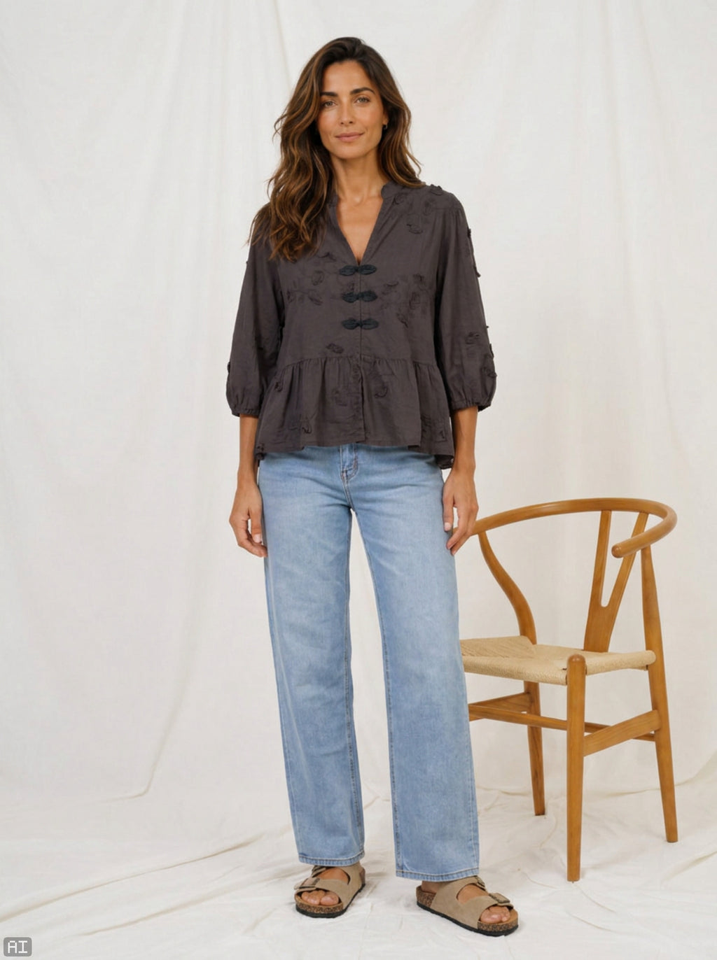 Marta Du Chateau Safiya Bluse Kastanje Brun