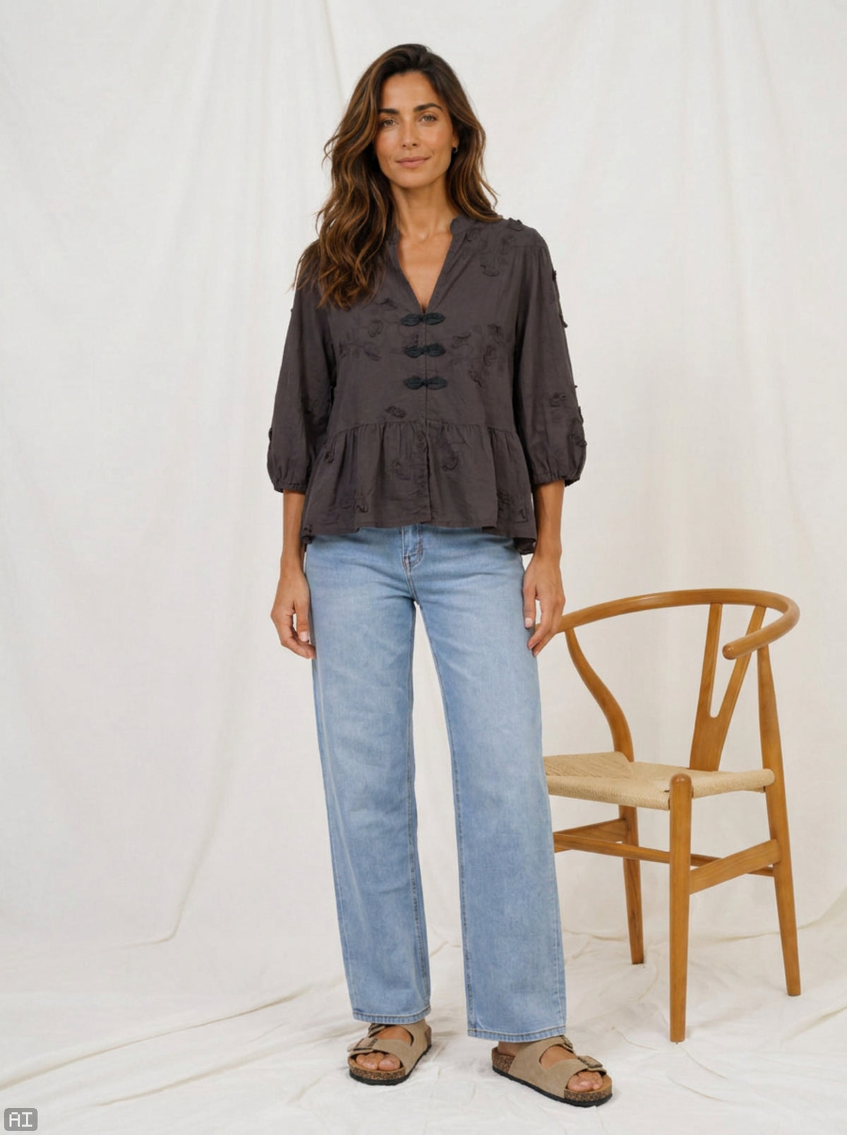 Marta Du Chateau Safiya Bluse Kastanje Brun