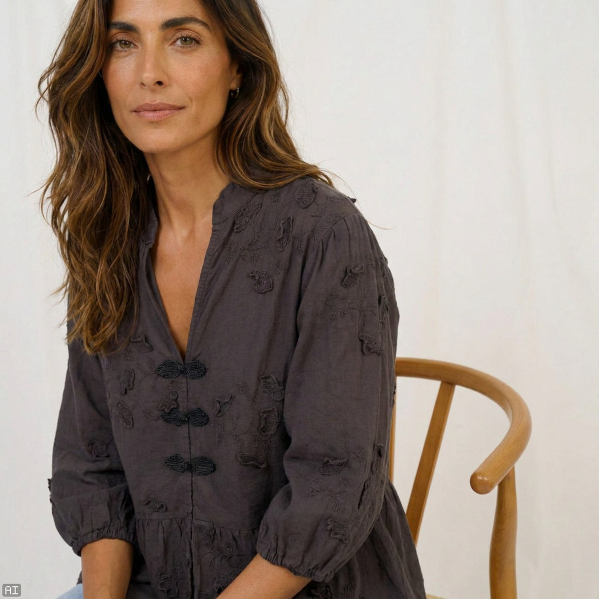 Marta Du Chateau Safiya Bluse Kastanje Brun