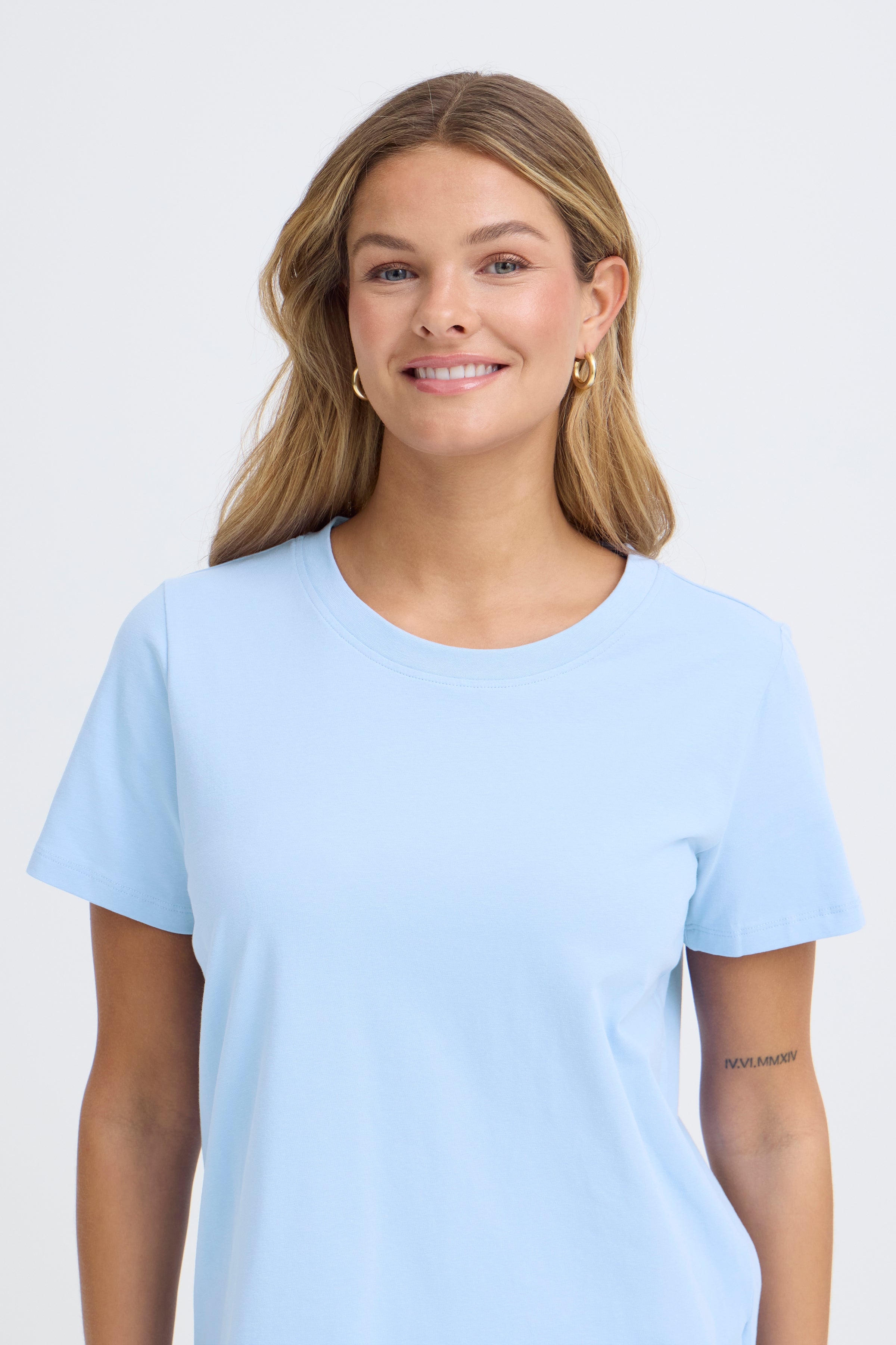 Fransa Zashoulder T-Shirt 1 Hydrangea Blå