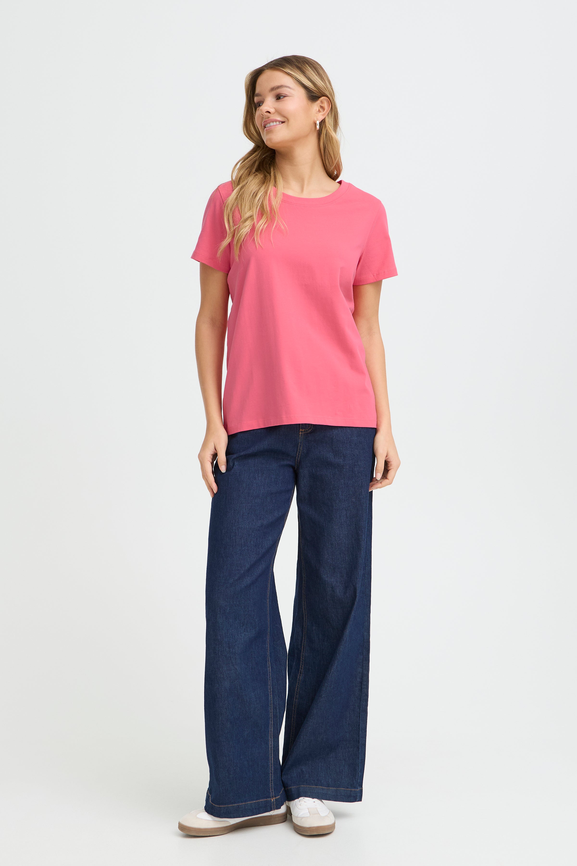 Fransa Zashoulder T-Shirt 1 Honeysuckle Pink