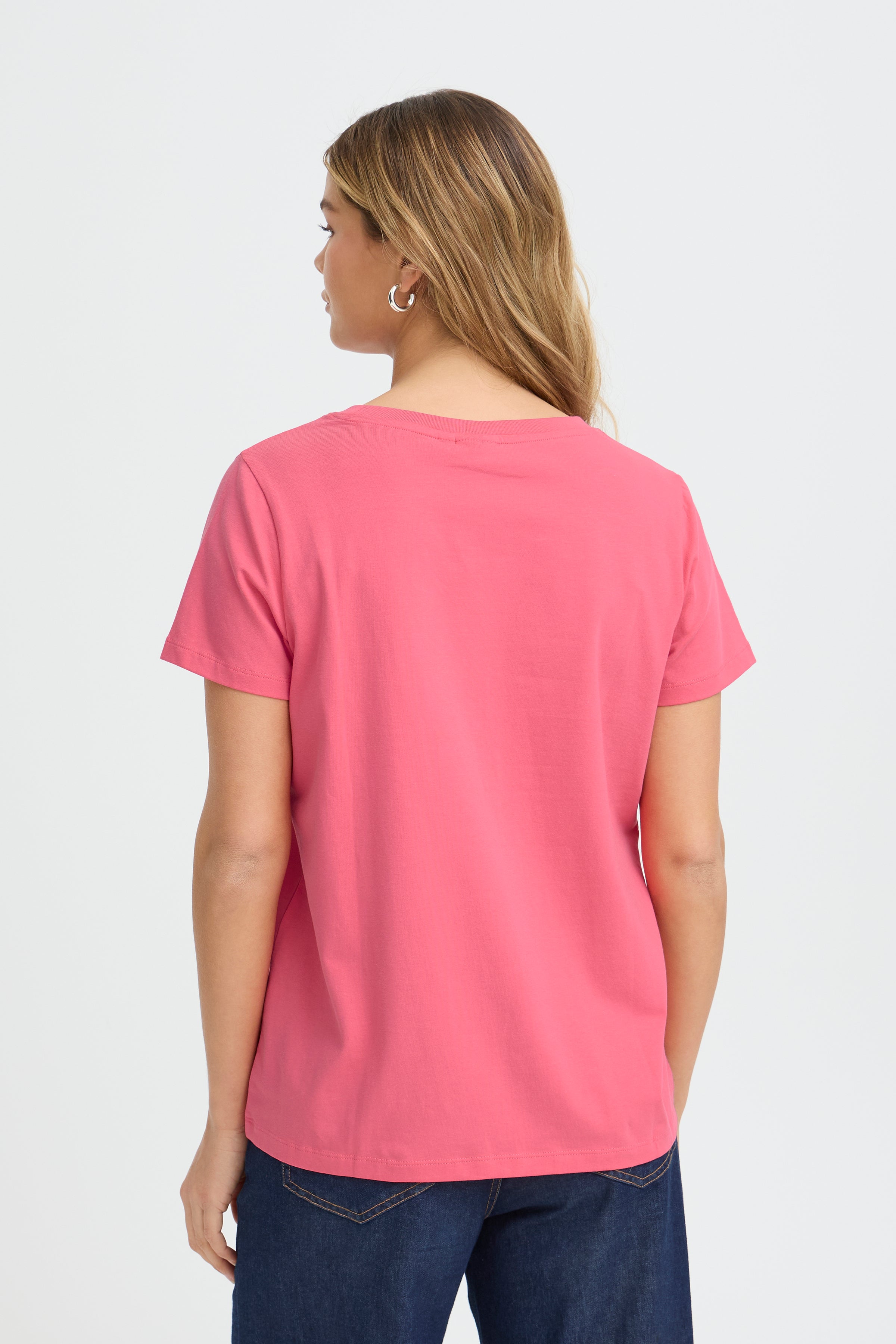 Fransa Zashoulder T-Shirt 1 Honeysuckle Pink