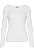 Fransa Hizamondo T Shirt Antique Hvid