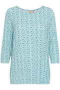 Fransa Emfloral 1 T-shirt Blomstret Aquifer Grøn