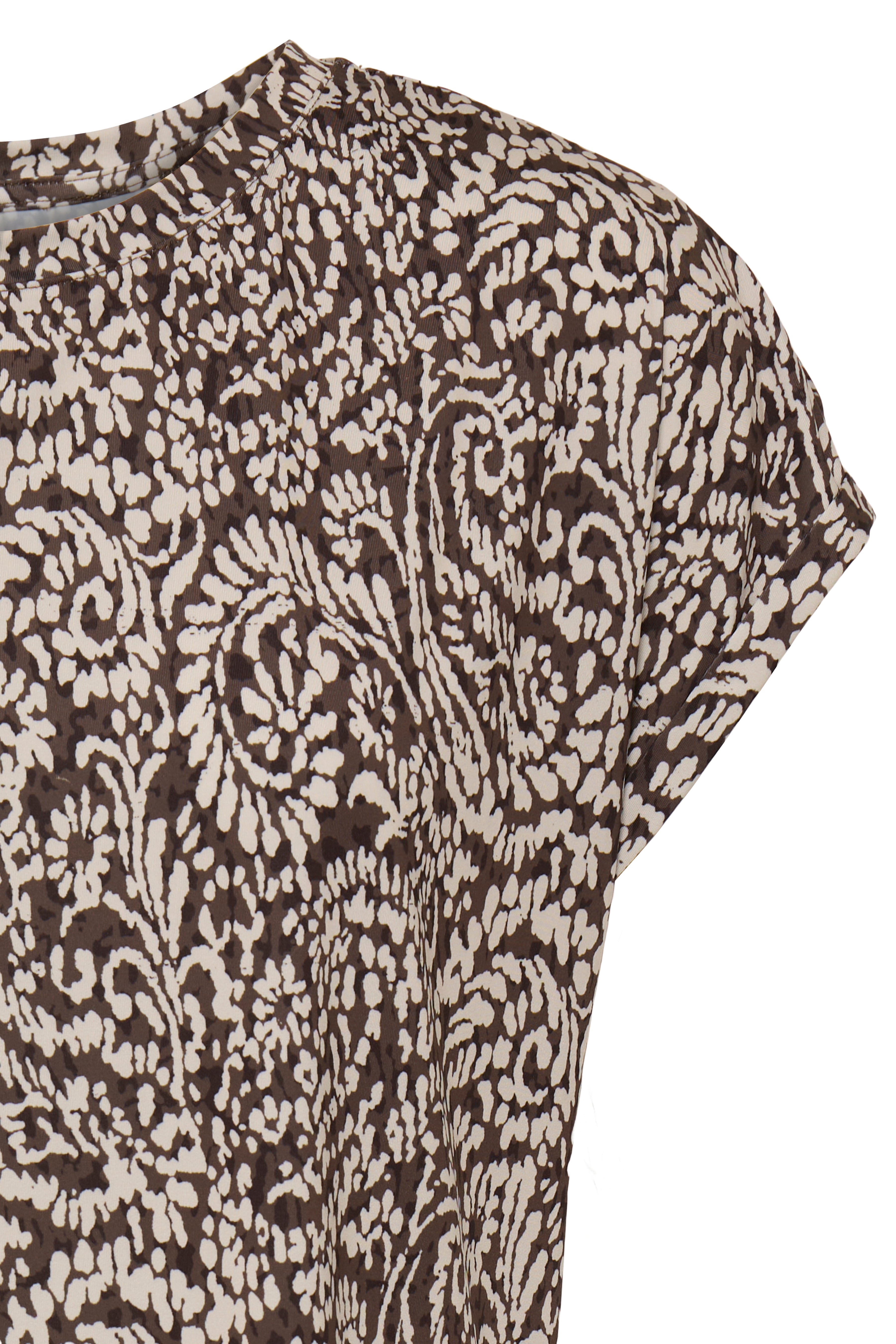 Fransa Seen 1 T-shirt Aura Bloom Hot Fudge Brun