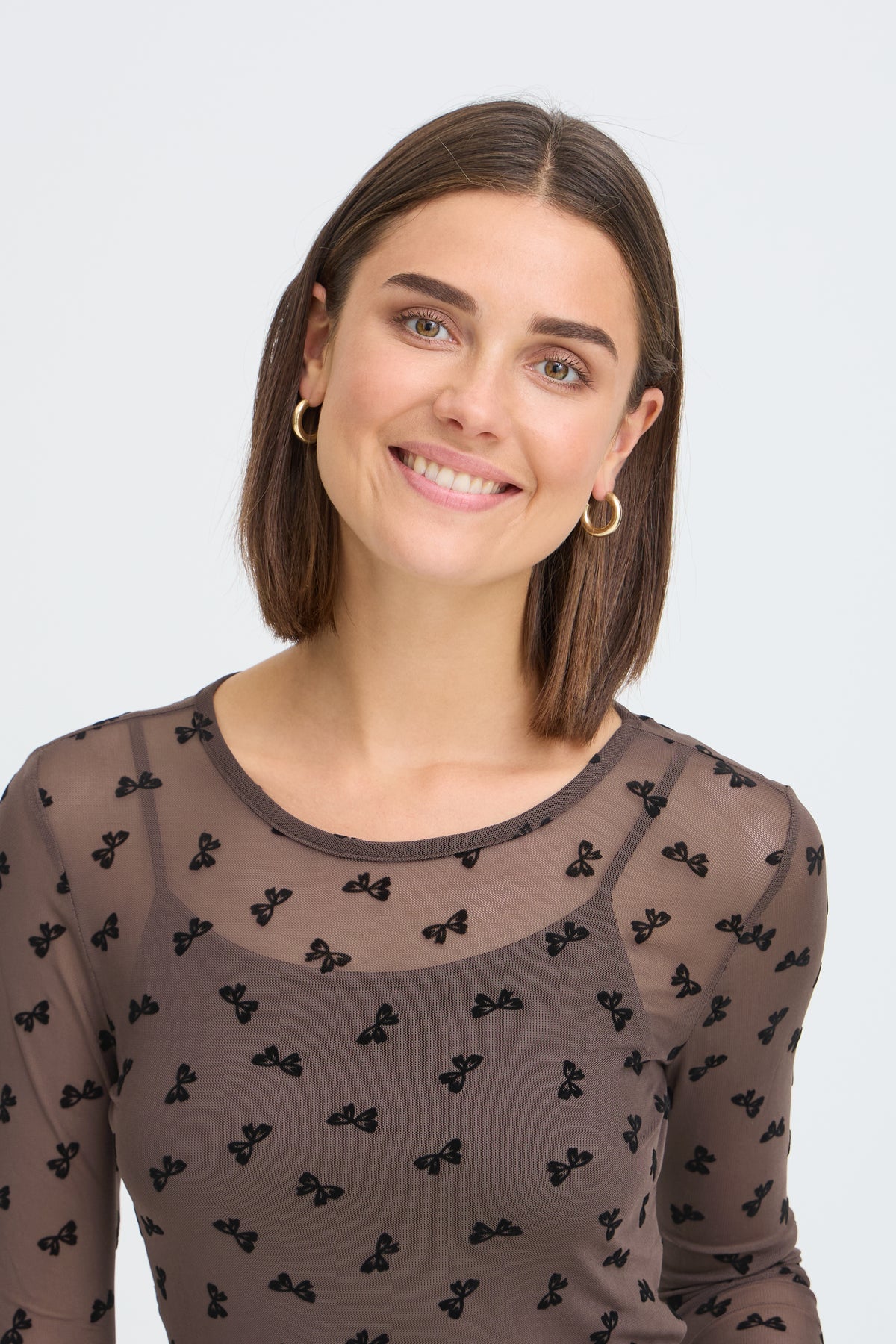 Fransa Deta T-shirt 1 Bows Brun