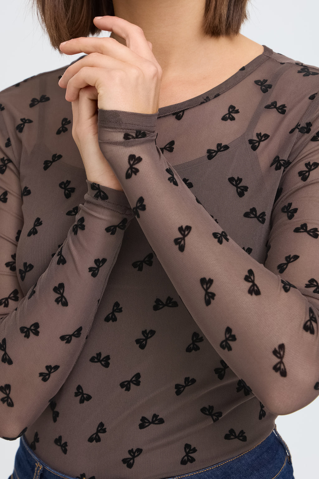 Fransa Deta T-shirt 1 Bows Brun