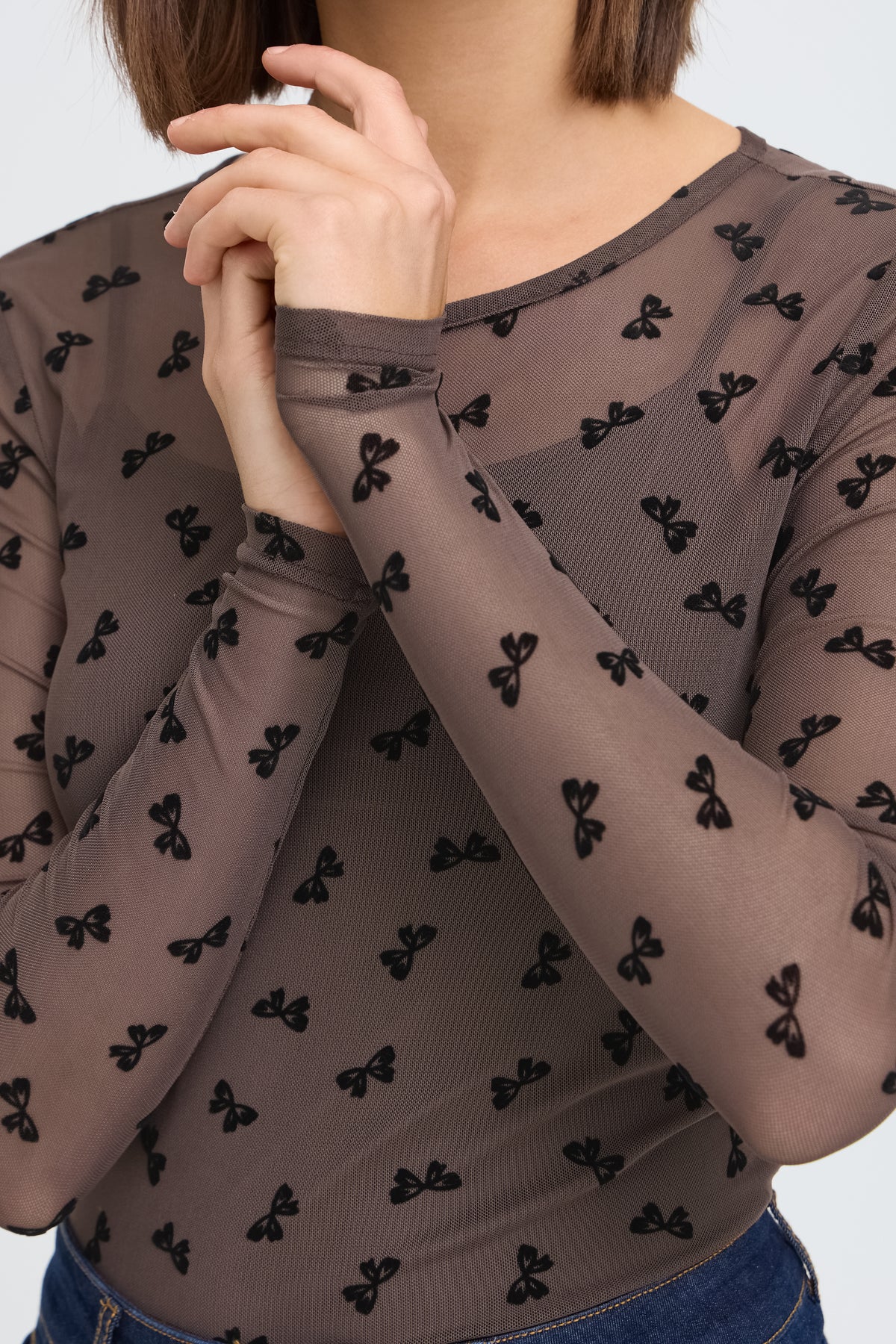 Fransa Deta T-shirt 1 Bows Brun