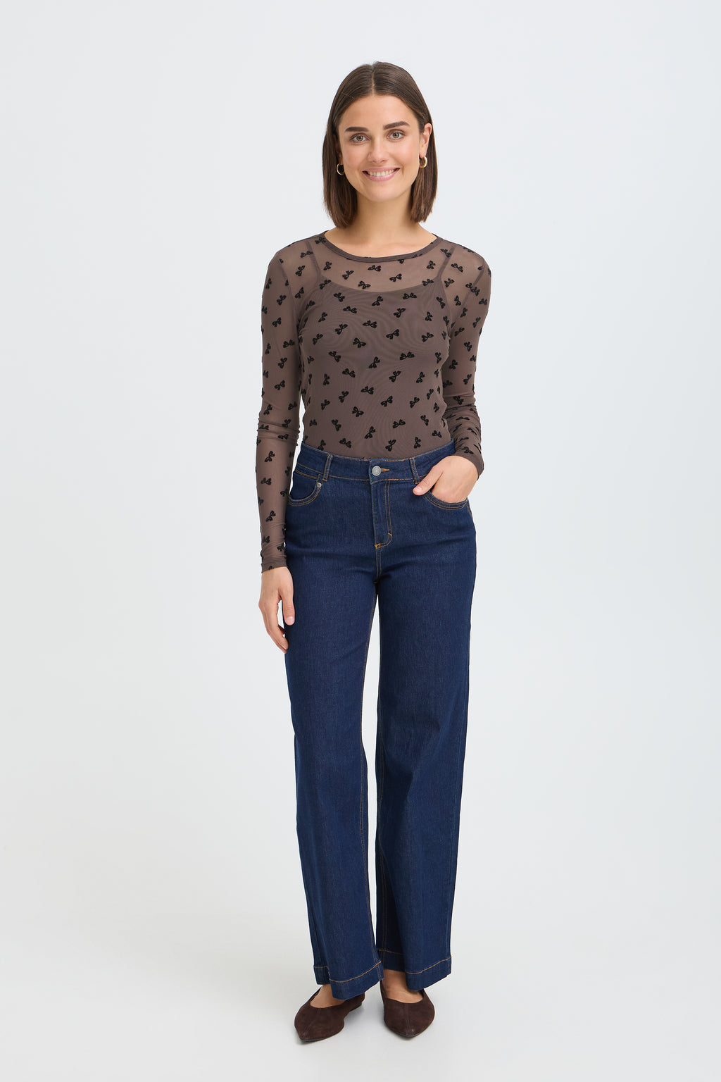 Fransa Deta T-shirt 1 Bows Brun