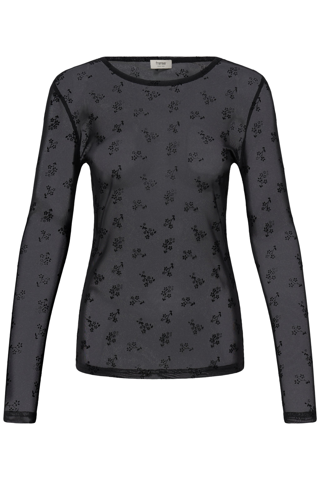 Fransa Deta T-shirt 1 Florals Sort