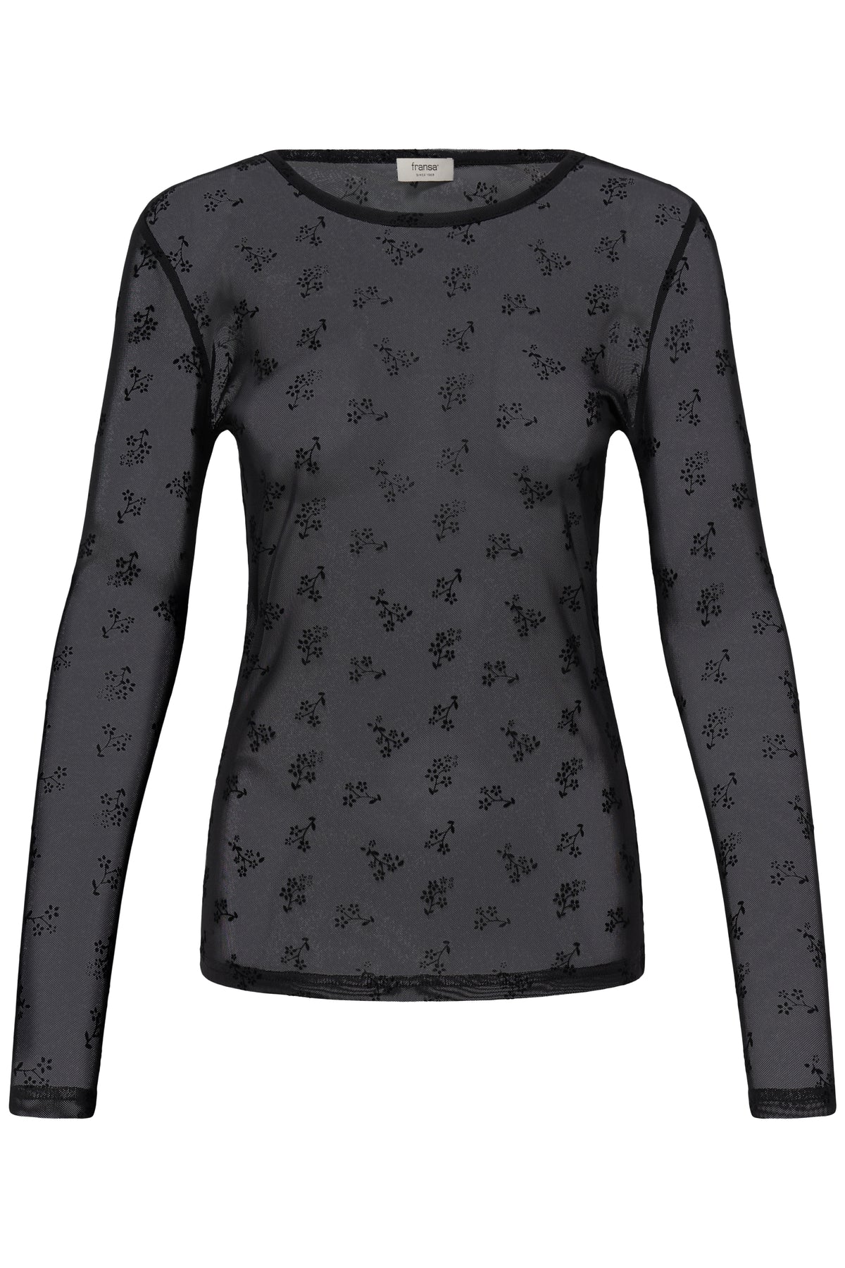 Fransa Deta T-shirt 1 Florals Sort