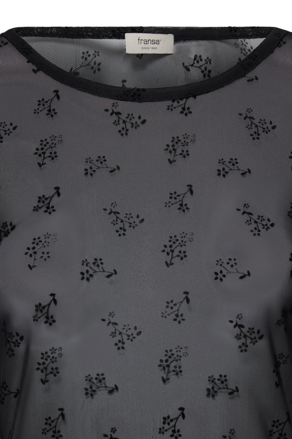 Fransa Deta T-shirt 1 Florals Sort