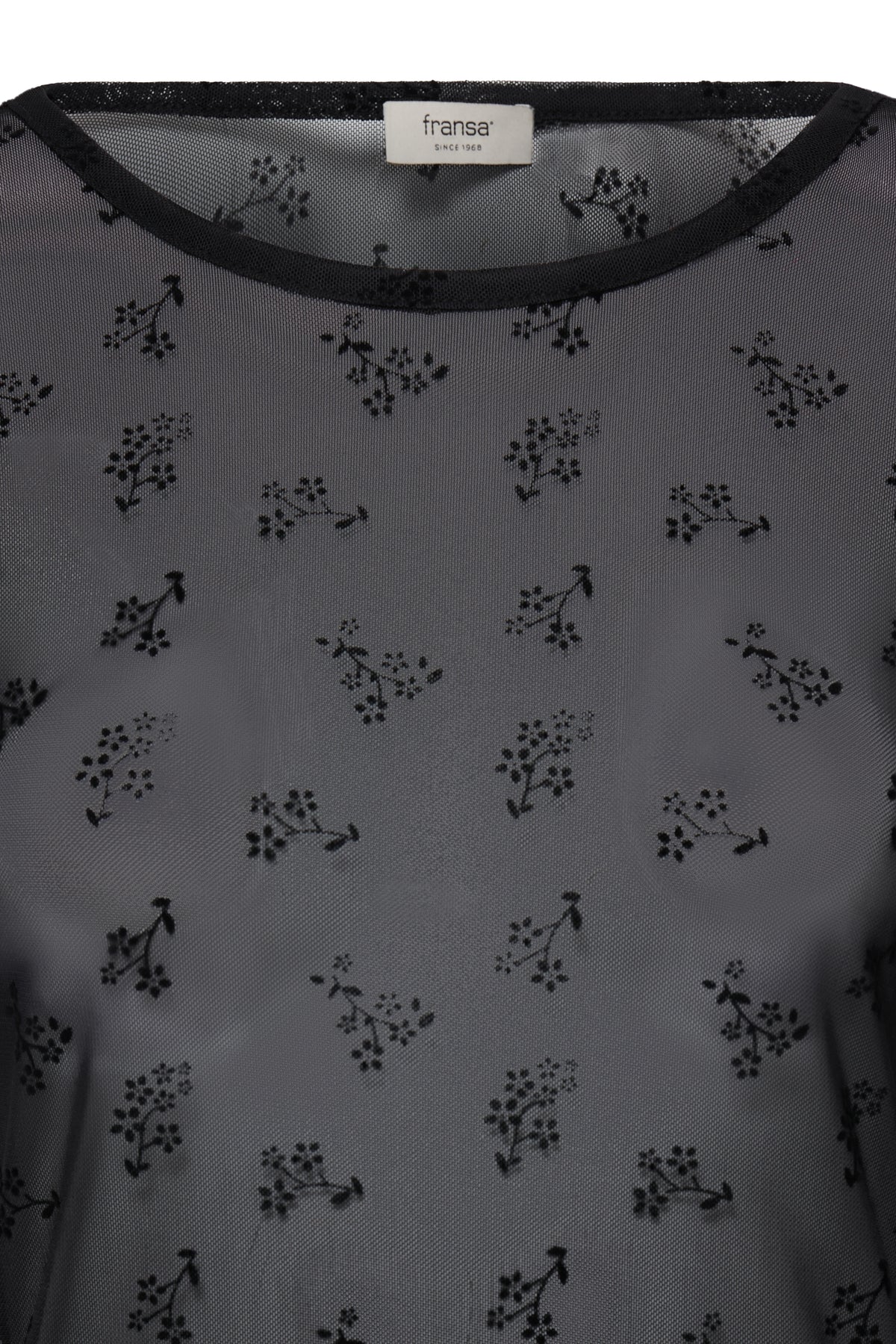 Fransa Deta T-shirt 1 Florals Sort