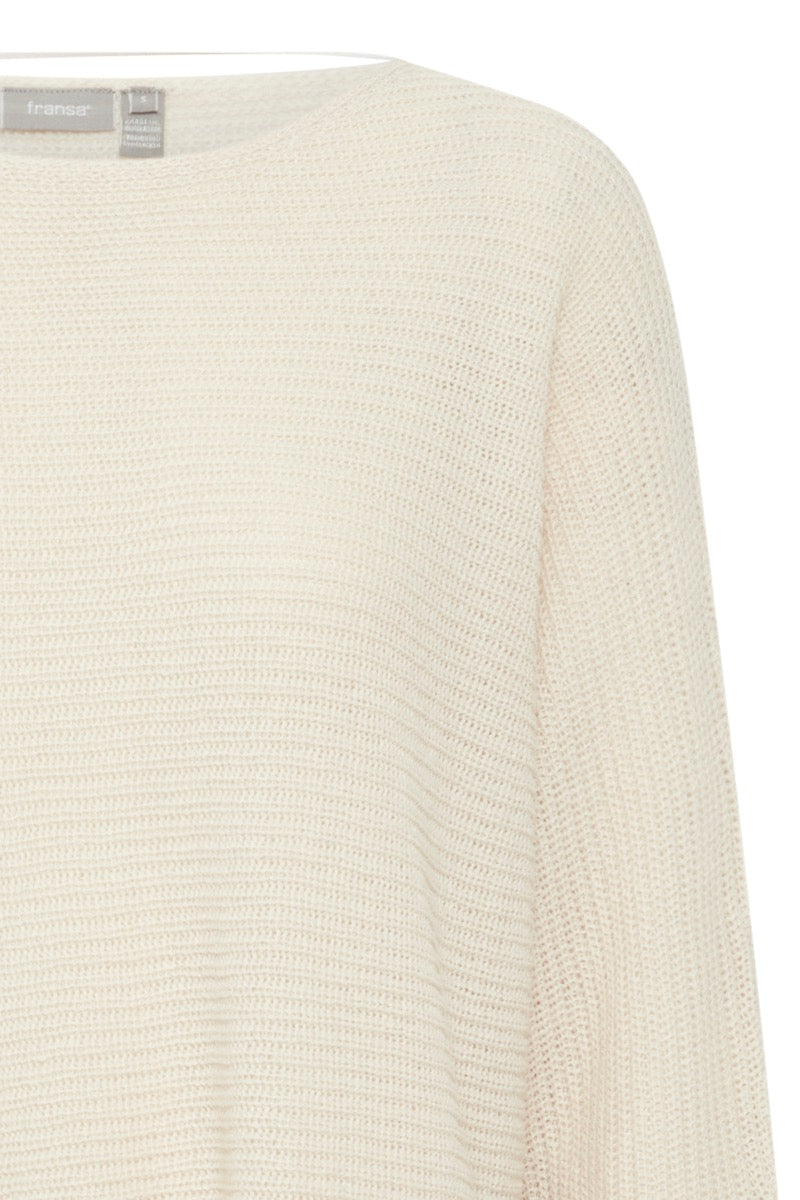 Fransa Eretta Pullover 3 Limestone Hvid