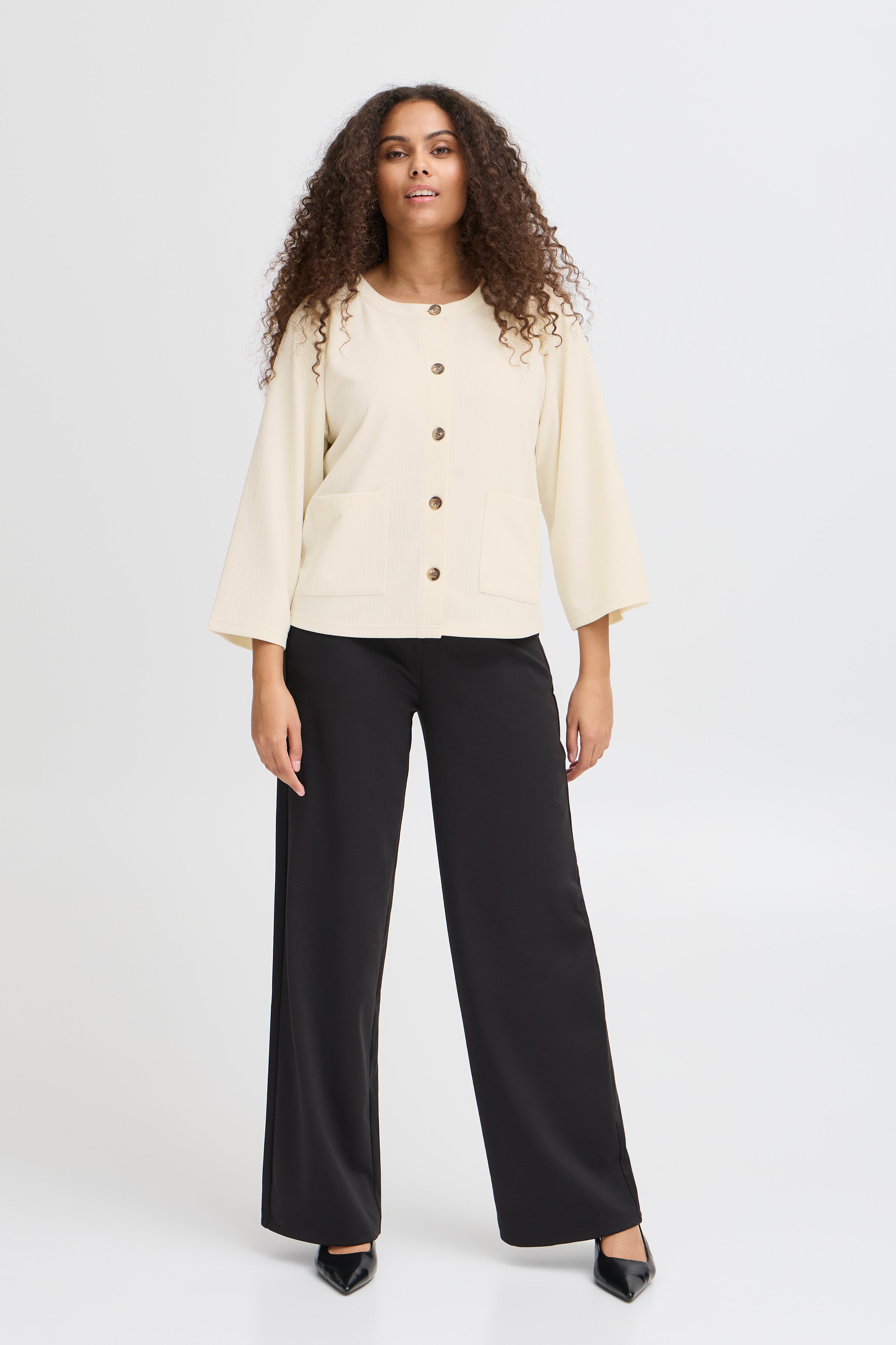 Fransa Carla Cardigan 2 Whisper Hvid