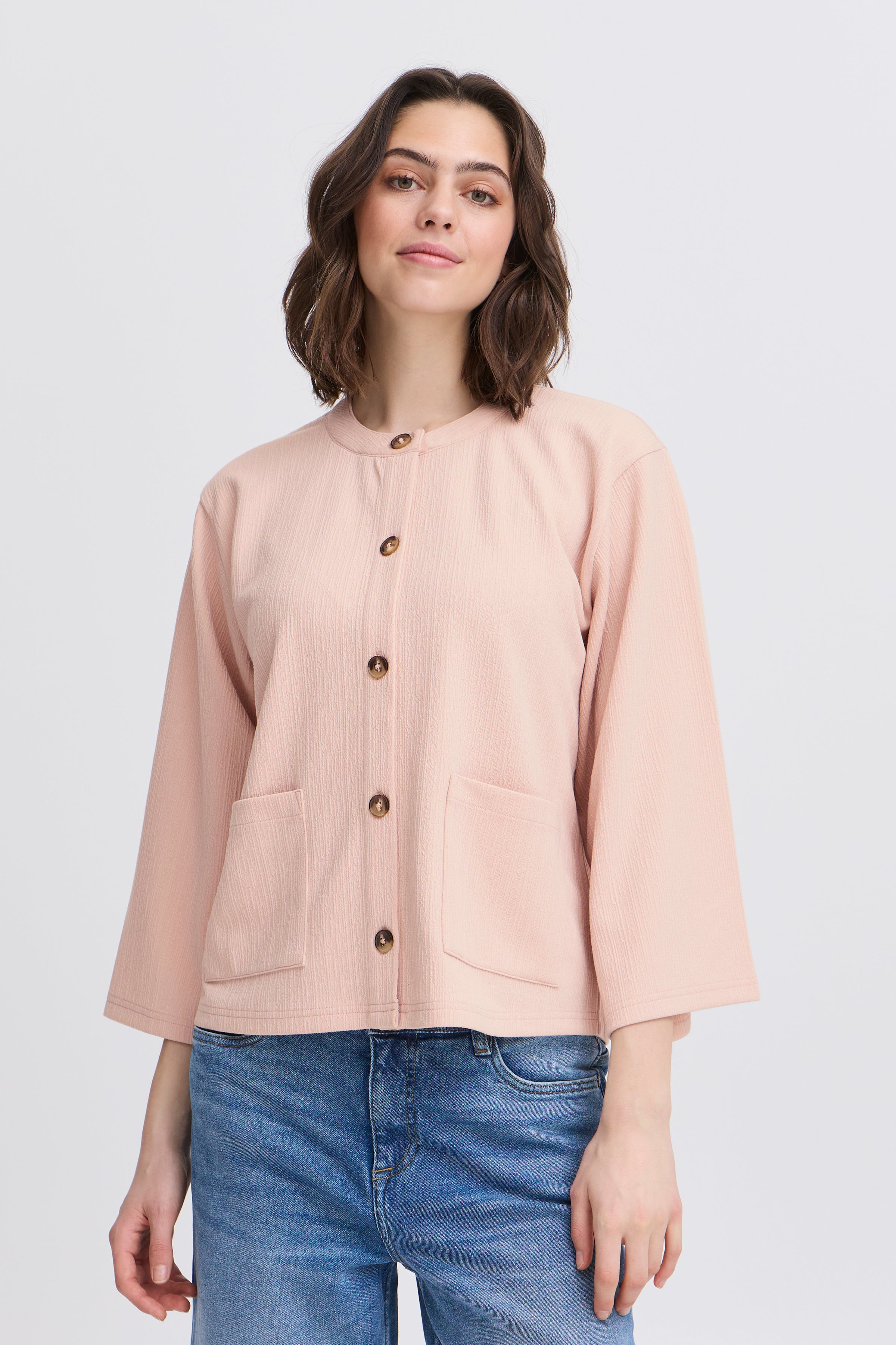 Fransa Carla Cardigan 2 Rosa Smoke