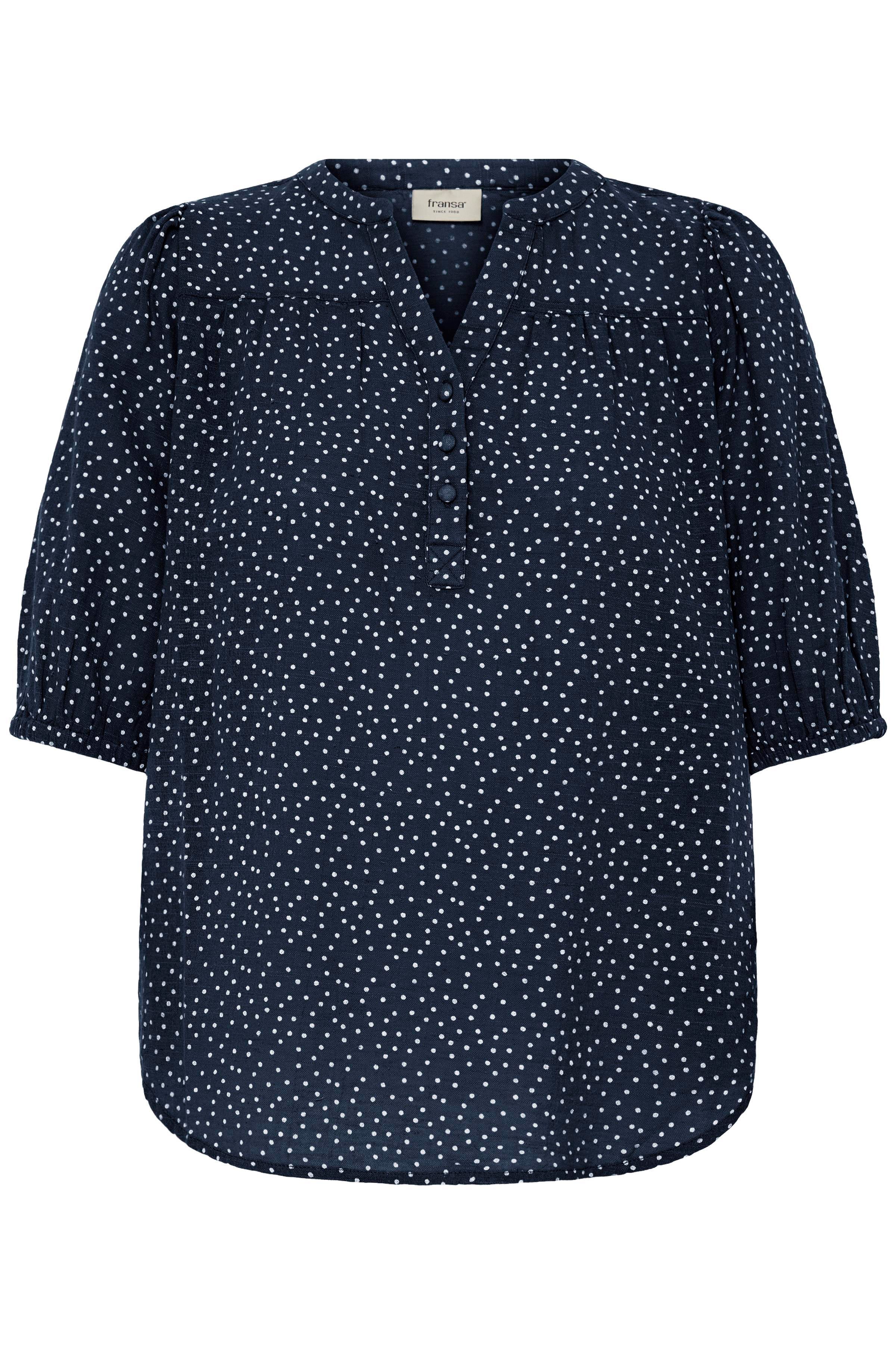 Fransa Bobbi Bluse 1 Prikker Blå