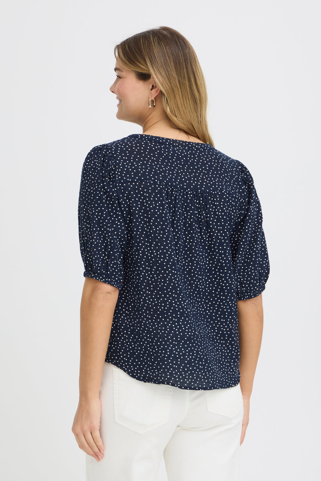 Fransa Bobbi Bluse 1 Prikker Blå